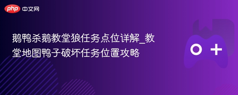 鹅鸭杀鹅教堂狼任务点位详解_教堂地图鸭子破坏任务位置攻略 - 98游戏