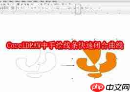 CorelDRAW手绘线条怎么快速闭合曲线