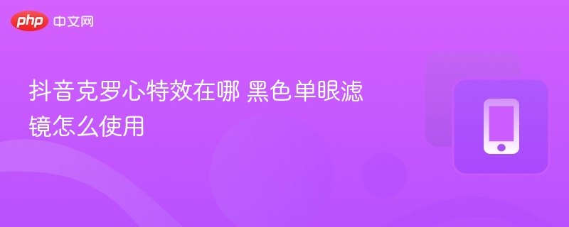 抖音克罗心特效在哪 黑色单眼滤镜怎么使用 - 98游戏