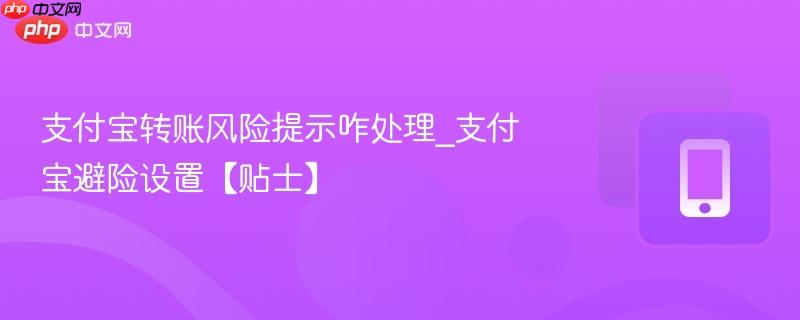 支付宝转账风险提示咋处理_支付宝避险设置【贴士】