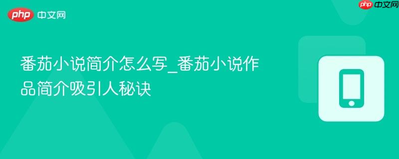番茄小说简介怎么写_番茄小说作品简介吸引人秘诀
