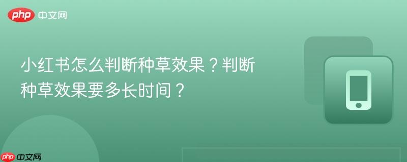小红书怎么判断种草效果？判断种草效果要多长时间？