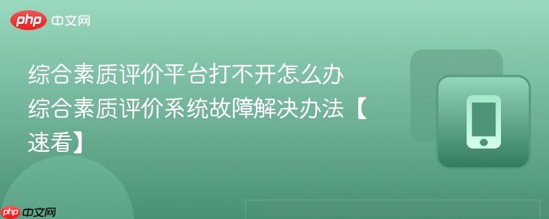 综合素质评价平台打不开怎么办 综合素质评价系统故障解决办法【速看】