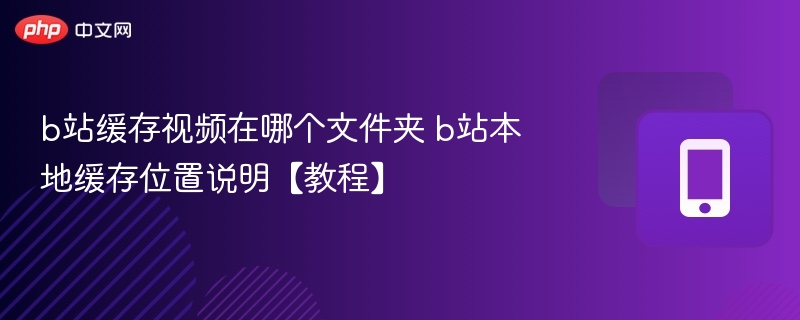 b站缓存视频在哪个文件夹 b站本地缓存位置说明【教程】 - 98游戏