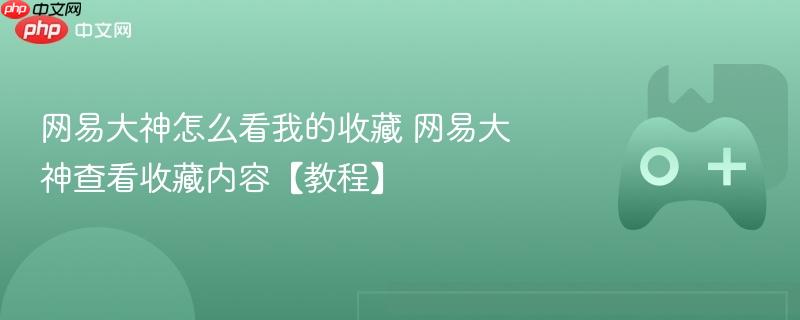 网易大神怎么看我的收藏 网易大神查看收藏内容【教程】