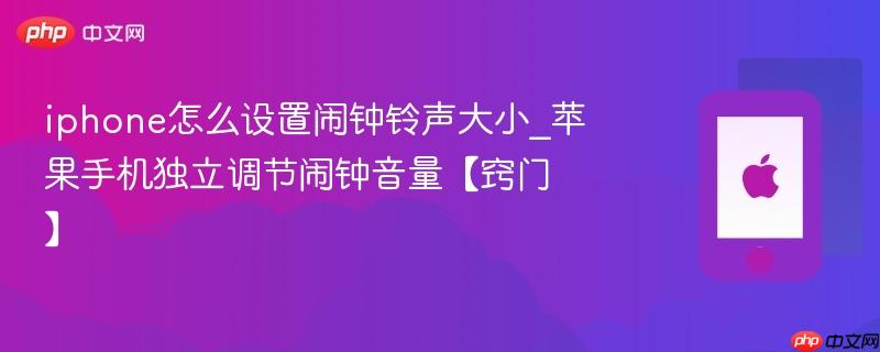 iphone怎么设置闹钟铃声大小_苹果手机独立调节闹钟音量【窍门】