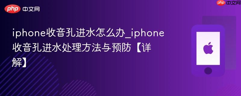 iphone收音孔进水怎么办_iphone收音孔进水处理方法与预防【详解】