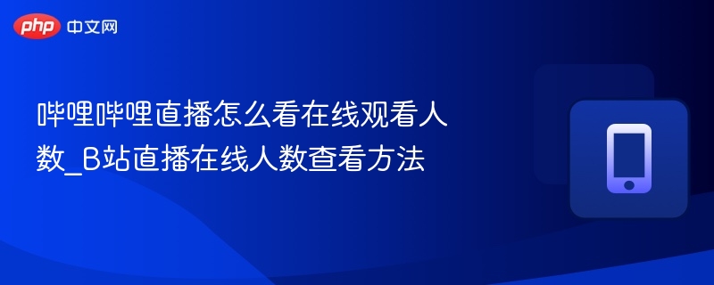 哔哩哔哩直播怎么看在线观看人数_b站直播在线人数查看方法 - 98游戏