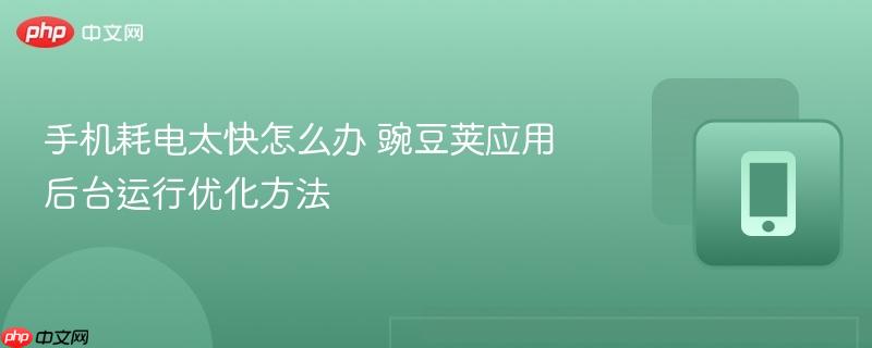 手机耗电太快怎么办 豌豆荚应用后台运行优化方法