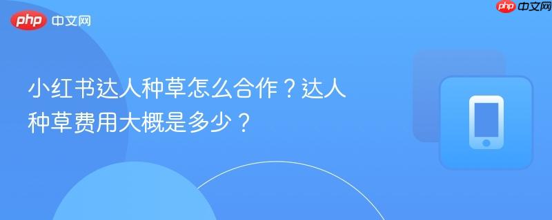 小红书达人种草怎么合作？达人种草费用大概是多少？