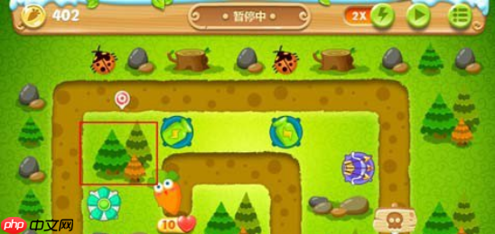 保卫萝卜2第24关攻略图文介绍 220秒清理两个水坑