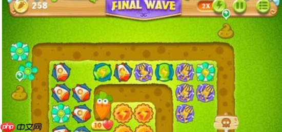 保卫萝卜2第24关攻略图文介绍 220秒清理两个水坑