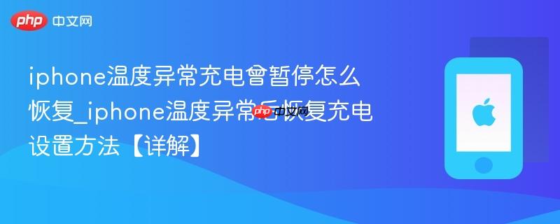 iphone温度异常充电曾暂停怎么恢复_iphone温度异常后恢复充电设置方法【详解】