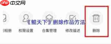 鲲天下如何删除作品