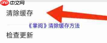 掌阅如何清除缓存