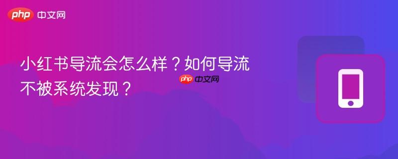 小红书导流会怎么样？如何导流不被系统发现？
