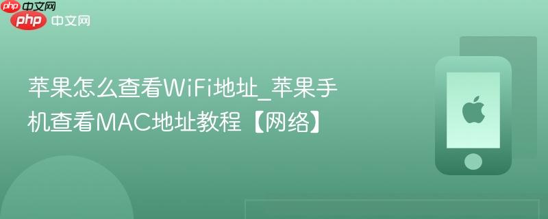 苹果怎么查看wifi地址_苹果手机查看mac地址教程【网络】