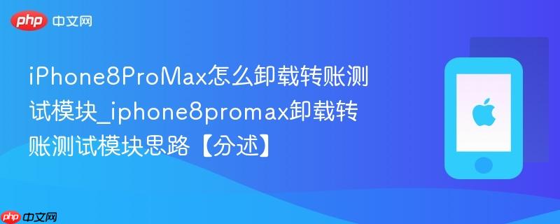 iphone8promax怎么卸载转账测试模块_iphone8promax卸载转账测试模块思路【分述】