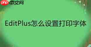 EditPlus如何设置打印字体