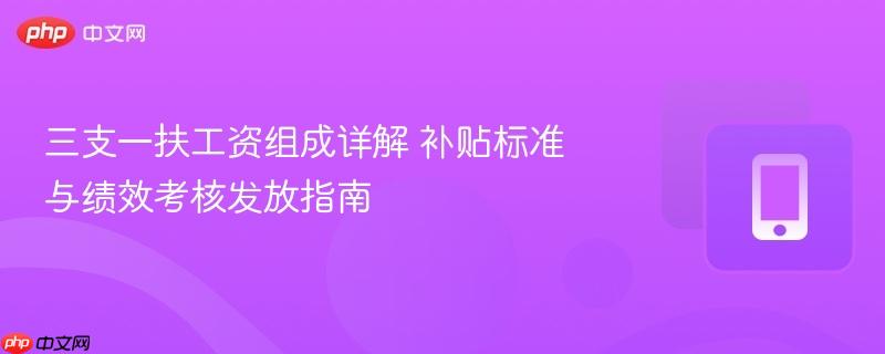 三支一扶工资组成详解 补贴标准与绩效考核发放指南