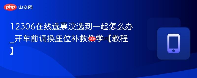 12306在线选票没选到一起怎么办_开车前调换座位补救教学【教程】