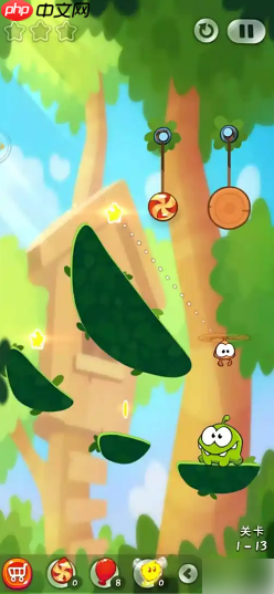 割绳子2森林13关怎么过 割绳子2森林第十三关攻略