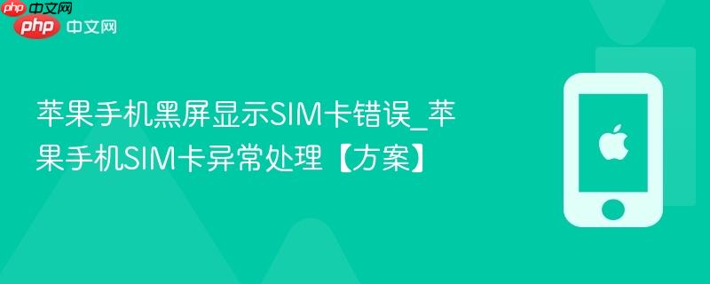 苹果手机黑屏显示sim卡错误_苹果手机sim卡异常处理【方案】