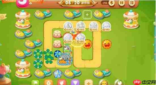 保卫萝卜3游乐场大作战第6关攻略图解法 通关攻略