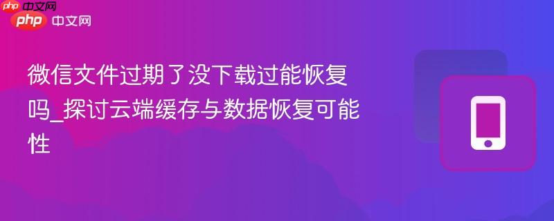 微信文件过期了没下载过能恢复吗_探讨云端缓存与数据恢复可能性