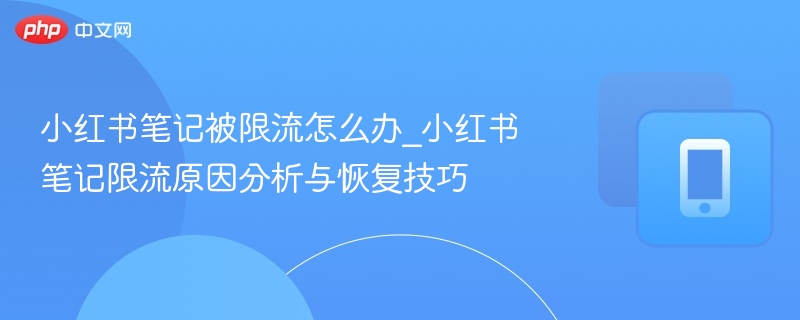小红书笔记被限流怎么办_小红书笔记限流原因分析与恢复技巧 - 98游戏