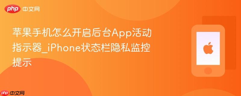 苹果手机怎么开启后台app活动指示器_iphone状态栏隐私监控提示