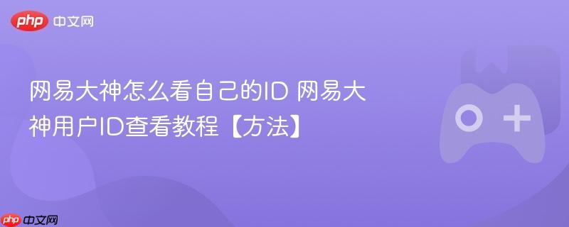 网易大神怎么看自己的id 网易大神用户id查看教程【方法】