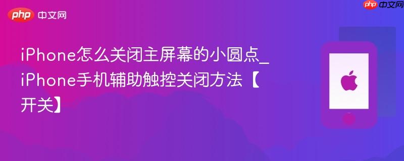iphone怎么关闭主屏幕的小圆点_iphone手机辅助触控关闭方法【开关】