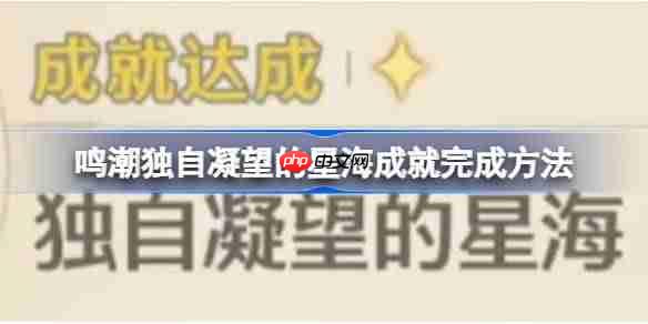 鸣潮独自凝望的星海成就完成方法-鸣潮恒定不变的星海隐藏成就攻略