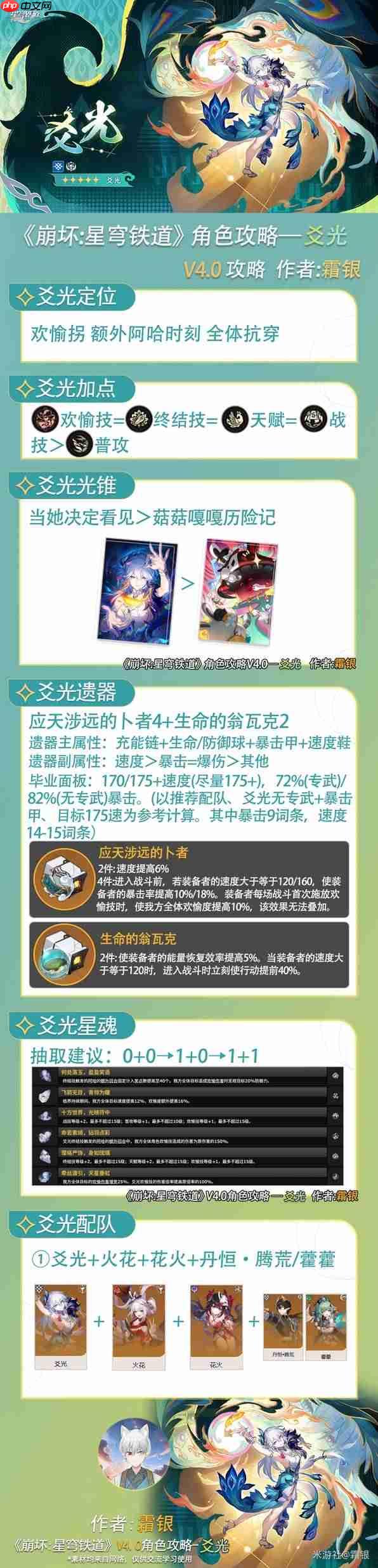 崩坏星穹铁道4.0爻光怎么养成-星穹铁道爻光养成一图流