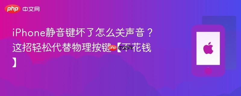 iphone静音键坏了怎么关声音？这招轻松代替物理按键【不花钱】