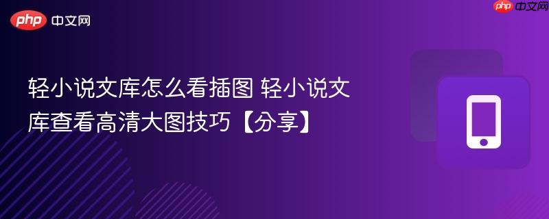 轻小说文库怎么看插图 轻小说文库查看高清大图技巧【分享】