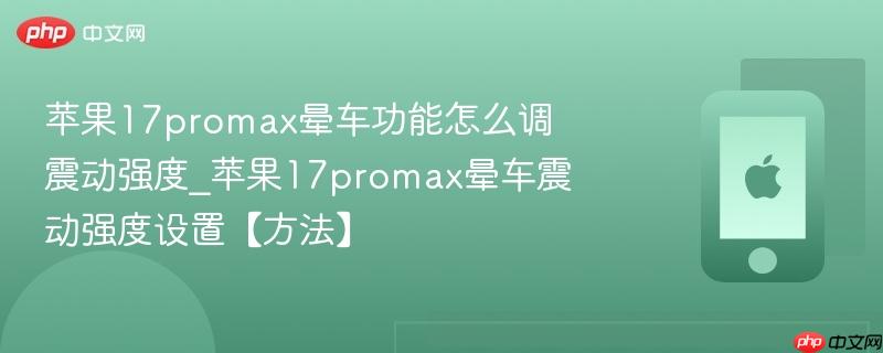 苹果17promax晕车功能怎么调震动强度_苹果17promax晕车震动强度设置【方法】
