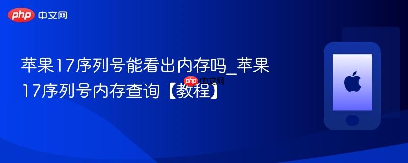 苹果17序列号能看出内存吗_苹果17序列号内存查询【教程】