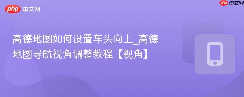 高德地图如何设置车头向上_高德地图导航视角调整教程【视角】