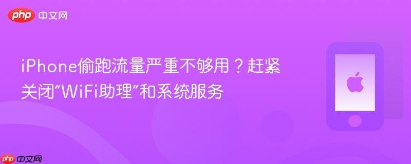 iphone偷跑流量严重不够用?赶紧关闭“wifi助理”和系统服务