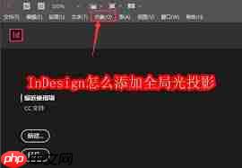 InDesign如何添加全局光投影