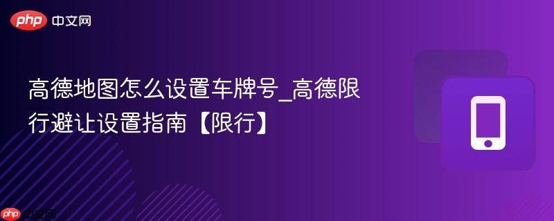 高德地图怎么设置车牌号_高德限行避让设置指南【限行】