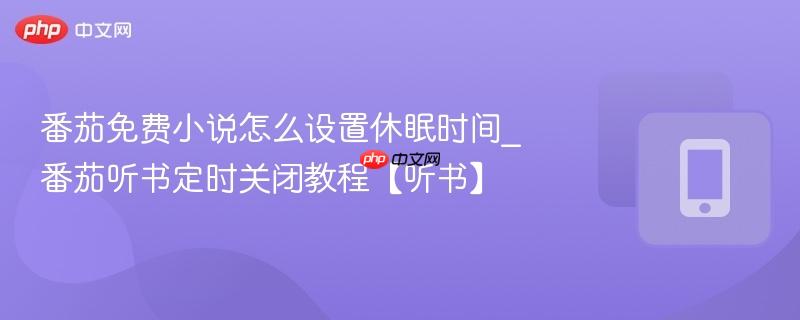 番茄免费小说怎么设置休眠时间_番茄听书定时关闭教程【听书】