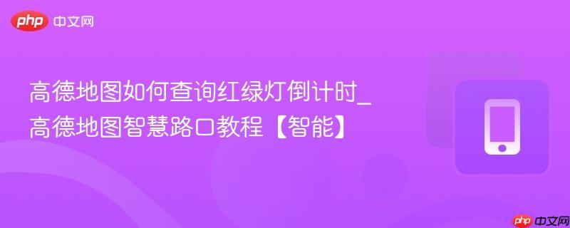 高德地图如何查询红绿灯倒计时_高德地图智慧路口教程【智能】