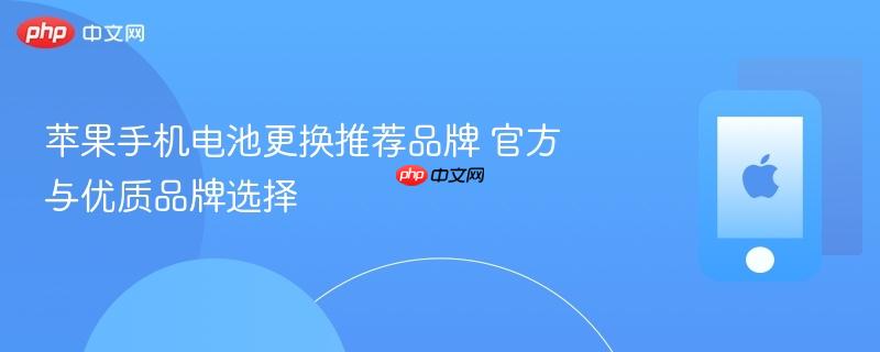 苹果手机电池更换推荐品牌 官方与优质品牌选择