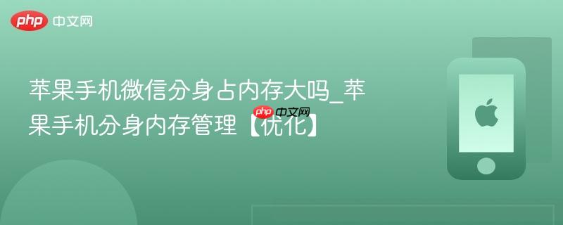 苹果手机微信分身占内存大吗_苹果手机分身内存管理【优化】