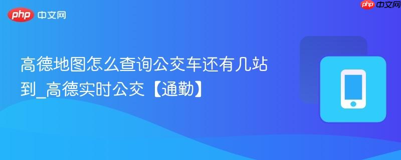 高德地图怎么查询公交车还有几站到_高德实时公交【通勤】