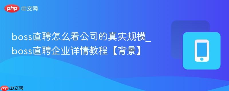 boss直聘怎么看公司的真实规模_boss直聘企业详情教程【背景】