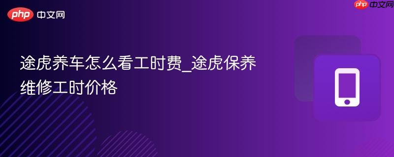 途虎养车怎么看工时费_途虎保养维修工时价格